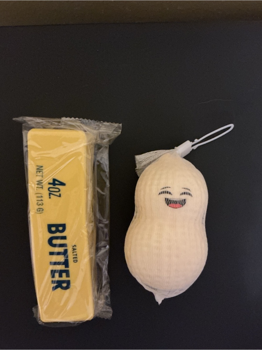Yellow Butter Squishy and Cream Smiley Peanut Squishy